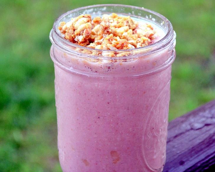 Batido nutritivo con frutas y avena